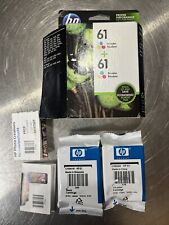 HP Ink Cartridges 2 Pack Combo 61 Black and 61 Tri-Color NEW GENUINE EXP 3/2018 picture