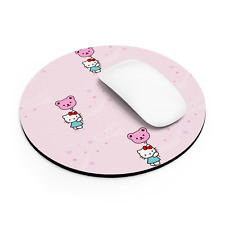 Pink Hello Kitty Pattern Mousepad - 7.5 inch circle mat - Cute Kawaii Gift picture