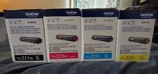 4pk Genuine Brother TN-221BK TN225C,Y,M High Yield Toner Cartridges NEW in Box picture