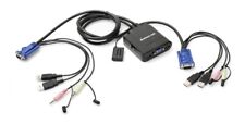 IOGEAR 2-Port USB Cable KVM Switch with Audio & Microphone Support GCS72U picture