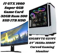 GAMING PC Desktop Computer and GAMING Curved Monitor  27