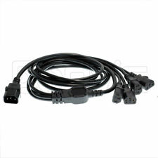 10 pack UPS PDU PC Computer Power Splitter Cord C14 to 4 x C13 IEC320 6ft picture