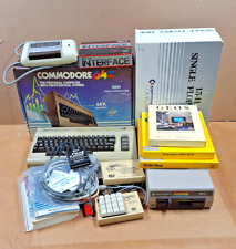 Commodore 64 Computer Lot w/ 1541 Disk Drive, 1530 Datasette, Cardkey, + picture