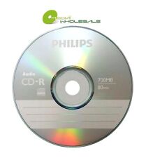 10 PHILIPS Digital Music CD-R 40X  Branded Logo 700MB Audio Disc - Paper Sleeves picture