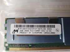 (2) crucial 2RX8 RAM BP1138P.33   2GB 240-PIN 256Mx72 DDR2 PC2-5  200944 MT picture