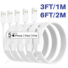 1/3/5Pcs 3/6FT For iPhone iPad Charger Power Adapter Charging USB Cable Cord Lot picture