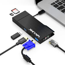 9-in-1 USB 3.0 Travel Mini Dock Dual Display 2K HDMI 1080P VGA Multiport Adapter picture