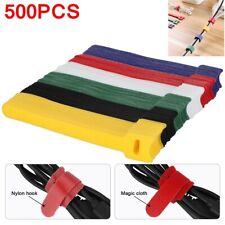 500Pcs Reusable Strap Organizer Cable Cord Wire Wrap Tie Tidy Straps Adjustable picture