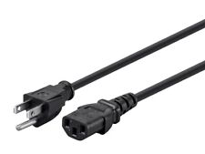 Monoprice 3-Prong Power Cord - 3ft - Black (6-Pack) NEMA 5-15P to IEC 60320 C13 picture