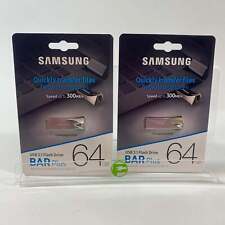 Lot of 2 New Samsung Bar Plus 64GB USB 3.1 Flash Drive MUF-64BE picture