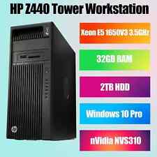 HP Z440 Workstation PC Xeon E5 1650V3 3.5GHz 32GB RAM 2TB HDD NVS310 GPU Win10P picture