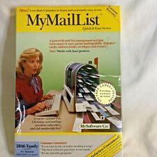 MyMailList Software IBM Tandy My Mail List MySoftware Co PC Sealed Vintage picture