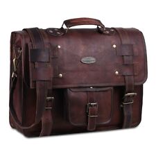 Hand Made Genuine Leather High Quality Unisex Messenger Bag Men Women Office Bag picture