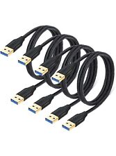 USB 3.0 A to A Braided Cable, 4-PACK 1M/3FT. picture