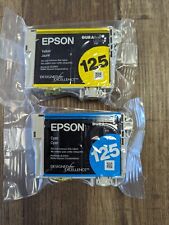 Epson 125 T125120-BCS 2-Pack Ink Cartridges - Cyan and Yellow  Only SEALED picture