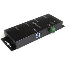 StarTech.com 4-Port USB 3.0 Hub - Metal Industrial USB-A Hub - Wall  (UK IMPORT) picture