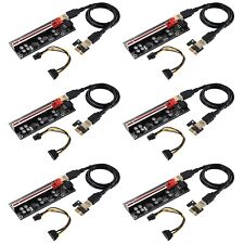 MZHOU 6PACK PCI-E 1X to 16X V009S-PLUS Riser Card with PCI-E 1X Plug-in Adapter picture