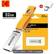 KODAK Official USB 2.0 Flash Drive 32GB Mini Metal K122 USA w type C included picture