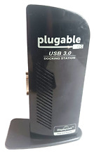 Plugable USB 3.0 Docking Station HDMI DVI DisplayLink WITH CORDS POWER ON TESTED picture