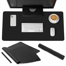 Double Sided Computer Desk Mat Large 90x45cm Solid Eco-Leather Precise Mouse Pad picture