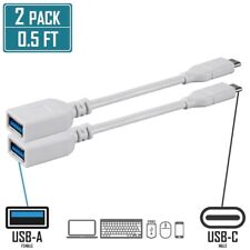 2 Pcs USB-C 3.1 Type C Male to USB 3.0 Female 5Gbps PC Laptop Data Cable White picture
