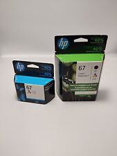 HP #67 Combo Ink Cartridgess Black & Color NEW GENUINE 3YP29AN 3YM55AN EXP 2023 picture