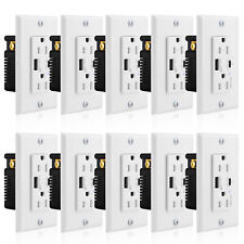 Fast charging 4.8A USB Type C/A Wall Outlet Charger Duplex Receptacles UL 10Pack picture