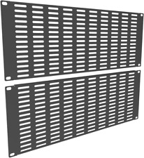 2 Pack Vented Blank Panel - Metal Rack Mount Filler Panel for 19In Server Rack C picture