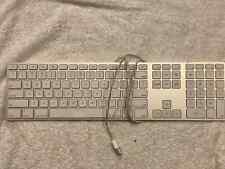 Apple Aluminum USB Wired Keyboard w/ Numeric Keypad A1243 picture