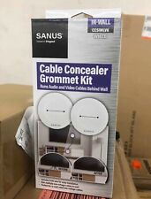 Sanus -In Wall Cable Concealer Power Grommet Kit for Mounted TVs -White picture