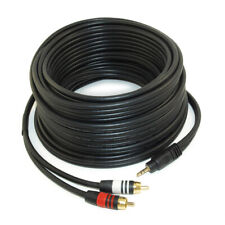 50ft 3.5mm Premium Mini-Stereo TRS Male to 2 RCA Male Audio/Speaker Cable picture