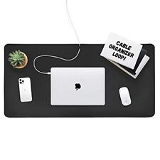 Non-Slip Desk Pad for Keyboard and Mouse with a Cable Organizer Large, Black  picture