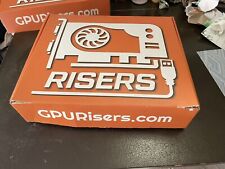 GPUrisers Lot Of 12 Gpu Risers PCI-E Riser Board 8 Capacitor /w White Splitters picture
