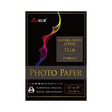 A-SUB Premium Double Sided Photo Paper Luster 13 x 19 Inch 74lb for Inkjet Pr... picture