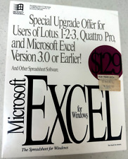 Microsoft Excel 3.0 for Part No-28945 1992 Vintage Windows Sealed picture