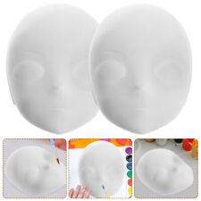  4Pcs Unfinished Blank Mask Cosplay Halloween Festival White Mask Full Face picture