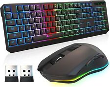 KLIM Blaze & Chroma Gaming Keyboard and Mouse Bundl, Illuminated, Dual Receivers picture