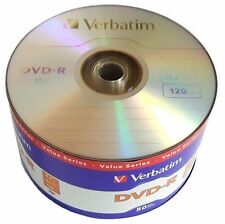 50 VERBATIM Blank DVD-R DVDR 16X 4.7GB Recordable Logo Branded Media Disc  picture