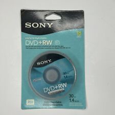 Sony 8 CM DVD Plus RW Spindle Skin Pack 10 Pack 30 min 1.4GB Brand New Sealed picture