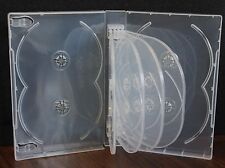 New 4 Pk Super Clear Multi DVD Case Box 33 mm 12 Discs Holder W Flap Premium picture