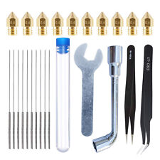 24Pcs 3D Printer Accessories 0.4mm MK8 Brass Extruder Nozzles Cleaning Tools Kit picture
