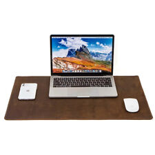 Large Genuine Leather Office Desk Mat Pad Non-Slip Keyboard Mouse Laptop Pad New picture