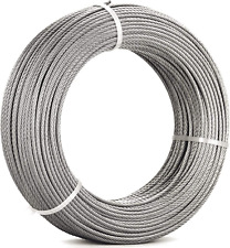 1/8 Stainless Steel Aircraft Wire Rope for Deck Cable Railing Kit,7X7 300Feet T3 picture