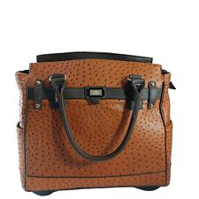 JKM and Company Crocodile Leather Computer Bag iPad Laptop Tablet Rolling Tote  picture