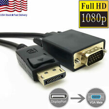 6 Feet long Gold Plated DisplayPort DP Male to VGA Male Cable Cord For Lenovo picture