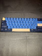 Fully Custom Made Keychron keyboard 60% Glorious Holypandas And Blue Samurai Cap picture