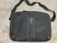 Swiss Gear Wenger Laptop/Tablet Carrying Bag w/Shoulder Strap,Black w/Leather picture