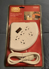 Holiday Living- Corner Power Block Grounded 5-Outlet Corner Power Station White picture