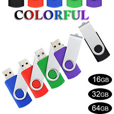 5/10Pack 16G 32G 64G Memory Stick Rotating Thumb Pen Drive Flash Drives Storage picture
