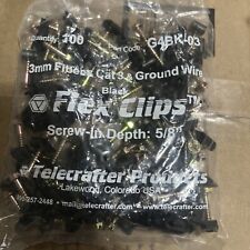 100 Pcs Ground Wire Black Flex Clips with Screw picture